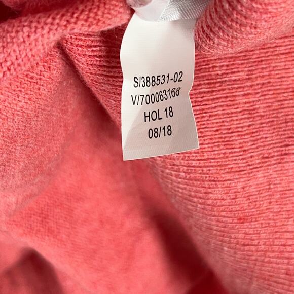 Banana Republic Womens Premium Luxe Yarn Sweater Medium Pink Scallop Crew Neck - Picture 5 of 8